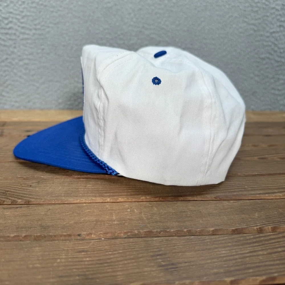 Vintage Lawrence‎ Brand Hat Adult White Snapback Cap Hunting Grunge Skater 90s
